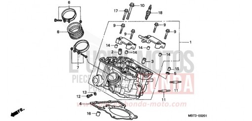 CYLINDER HEAD (REAR) XL1000VX de 1999